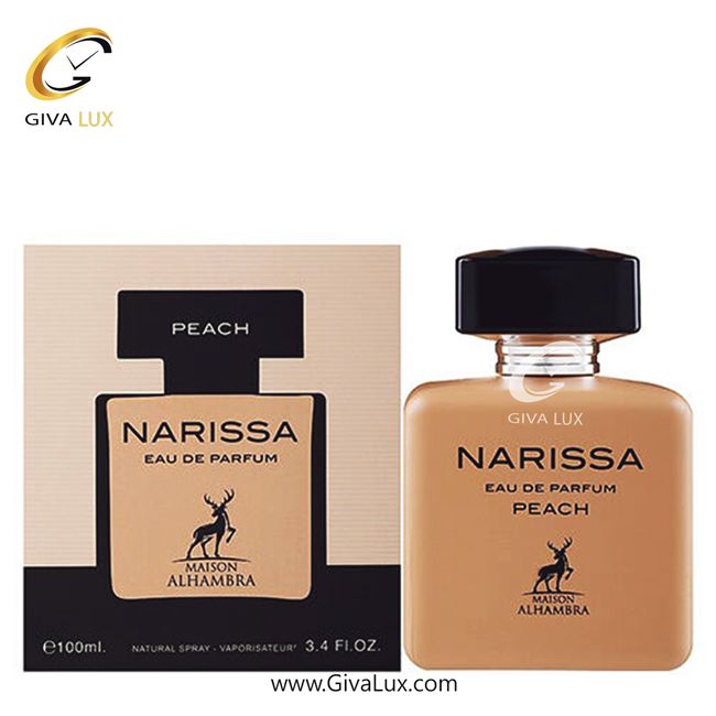  ادو پرفیوم  زنانه الحمبرا اورجینال مدل Maison Alhambra Narissa Peach | ناریسا پیچ رایحه مشابه نارسیسو رودریگز پودری حجم  100 میل